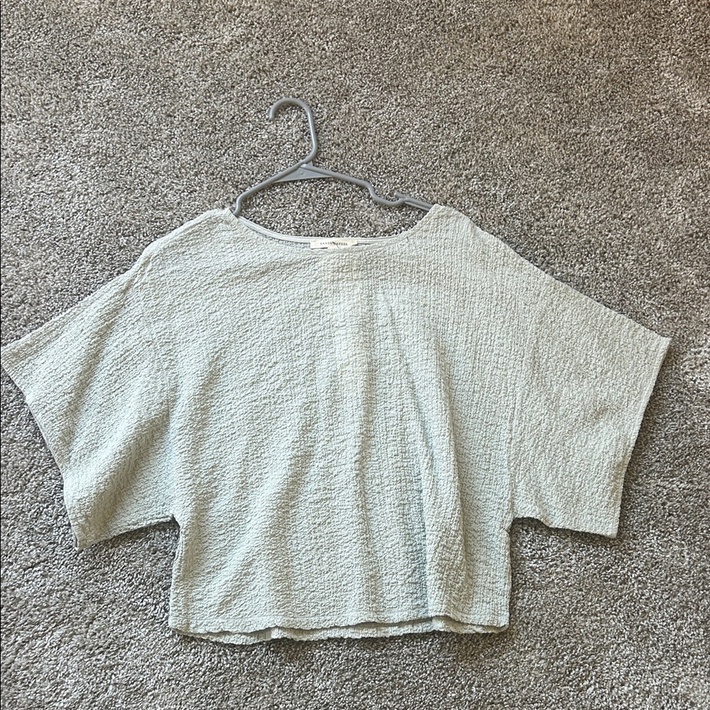 Grade and Gather Crop Top in Light Gray